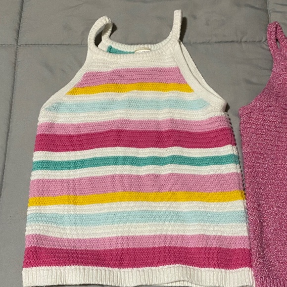 OshKosh B'gosh Striped and Pink Knit Tank Tops - Picture 2 of 4
